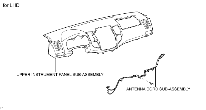 Toyota Fortuner. Ggn50, 60 Kun51, 61 Tgn51 Lan50.Audio Visual.Radio Antenna Cord.Radio Antenna Cord  Components