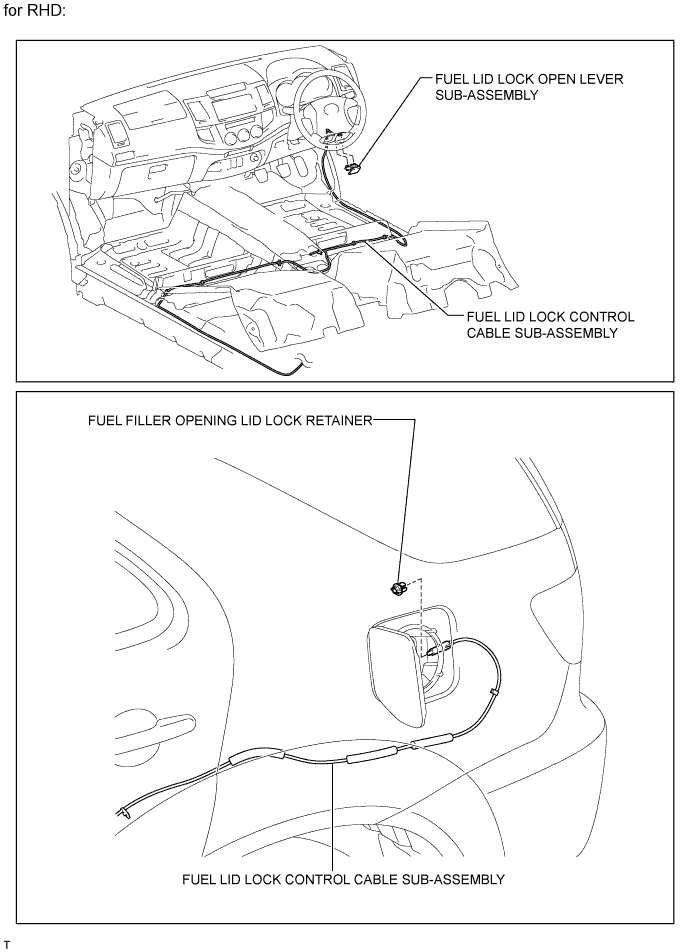 Toyota Fortuner. Ggn50, 60 Kun51, 61 Tgn51 Lan50.Interior.Fuel Lid Lock Control.Fuel Lid Lock Control  Components