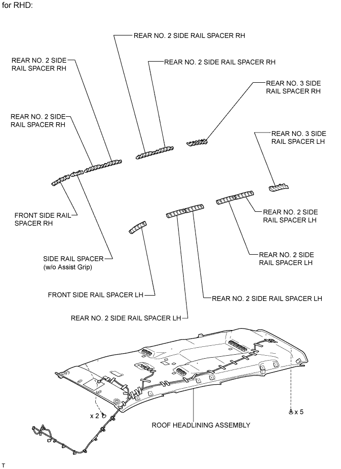 Toyota Fortuner. Ggn50, 60 Kun51, 61 Tgn51 Lan50.Interior.Roof Headlining.Roof Headlining  Components