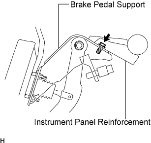 Toyota Fortuner. Ggn50, 60 Kun51, 61 Tgn51 Lan50.Brake.Brake Pedal (W/O Vsc).Brake Pedal (W/O Vsc)  Installation