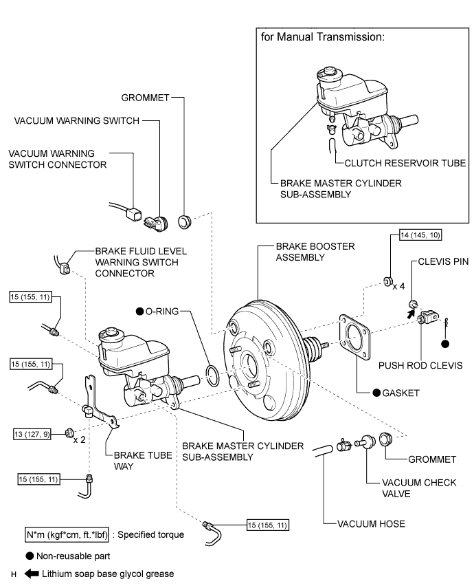 Toyota Fortuner. Ggn50, 60 Kun51, 61 Tgn51 Lan50.Brake.Brake Booster (W/ Vsc).Brake Booster (W/ Vsc)  Components