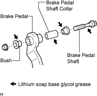 Toyota Fortuner. Ggn50, 60 Kun51, 61 Tgn51 Lan50.Brake.Brake Pedal (W/O Vsc).Brake Pedal (W/O Vsc)  Reassembly