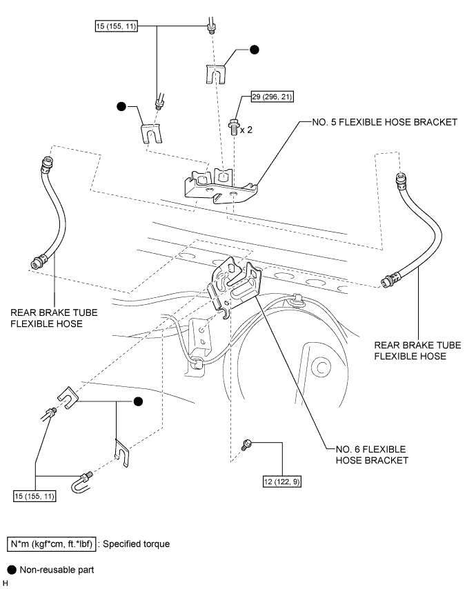 Toyota Fortuner. Ggn50, 60 Kun51, 61 Tgn51 Lan50.Brake.Rear Brake Flexible Hose (W/ Vsc).Rear Brake Flexible Hose (W/ Vsc)  Components