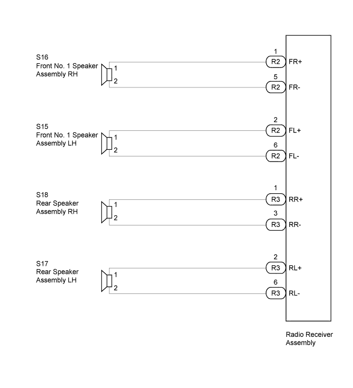 Toyota Fortuner. Ggn50, 60 Kun51, 61 Tgn51 Lan50.Audio Visual.Audio And Visual System (For Radio Receiver Type).Audio And Visual System (For Radio Receiver Type)  Speaker Circuit