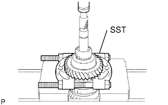 Toyota Fortuner. Ggn50, 60 Kun51, 61 Tgn51 Lan50.R150 R151 Manual Transmission.Output Shaft.Output Shaft  Removal