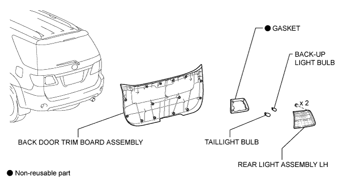 Toyota Fortuner. Ggn50, 60 Kun51, 61 Tgn51 Lan50.Lighting.Rear Combination Light Assembly.Rear Combination Light Assembly  Components