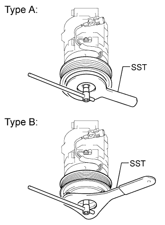 Toyota Fortuner. Ggn50, 60 Kun51, 61 Tgn51 Lan50.Air Conditioning.Compressor And Pulley (For 1Kd-Ftv).Compressor And Pulley (For 1Kd-Ftv)  Disassembly