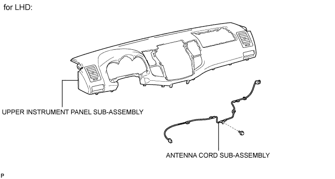 Toyota Fortuner. Ggn50, 60 Kun51, 61 Tgn51 Lan50.Audio Visual.Radio Antenna Cord.Radio Antenna Cord  Components