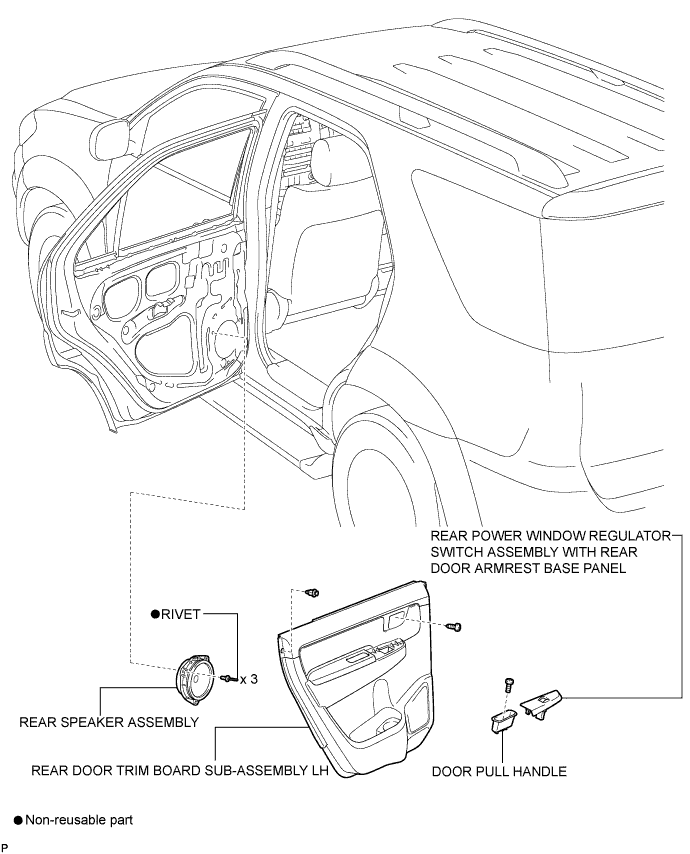 Toyota Fortuner. Ggn50, 60 Kun51, 61 Tgn51 Lan50.Audio Visual.Rear Door Speaker.Rear Door Speaker  Components