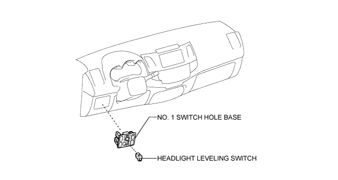 Toyota Fortuner. Ggn50, 60 Kun51, 61 Tgn51 Lan50.Lighting.Headlight Leveling Switch.Headlight Leveling Switch  Components
