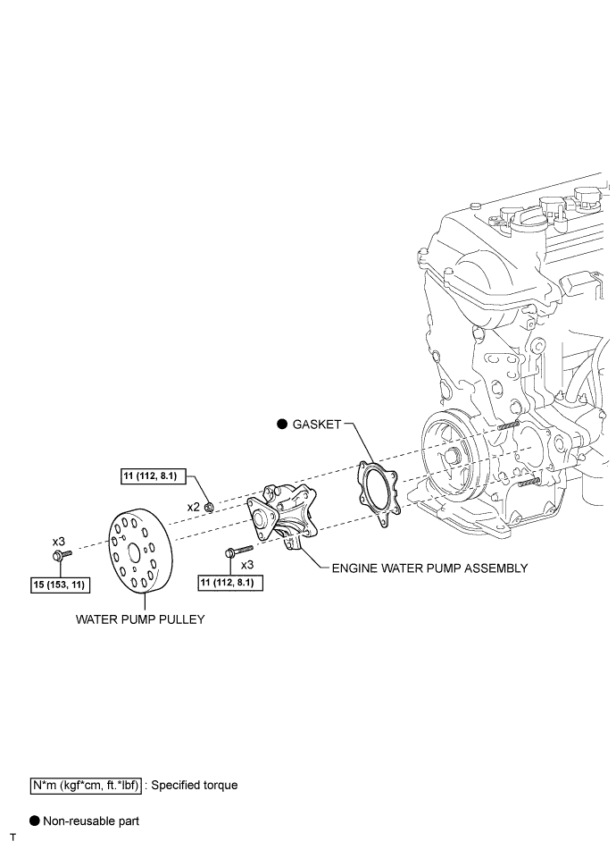 Yaris. Ncp93, 131.1Nz-Fe Cooling.Cooling System (For Sedan).Water Pump (For Sedan)  Components