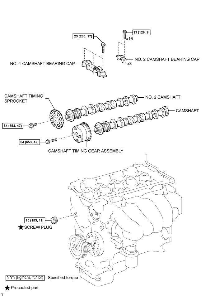 Yaris. Ncp93, 131.1Nz-Fe Engine Mechanical.Engine (For Sedan).Camshaft (For Sedan)  Components