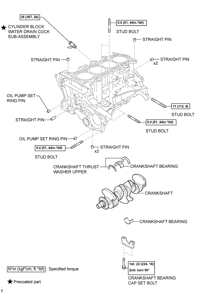 Yaris. Ncp93, 131.1Nz-Fe Engine Mechanical.Engine (For Sedan).Cylinder Block (For Sedan)  Components