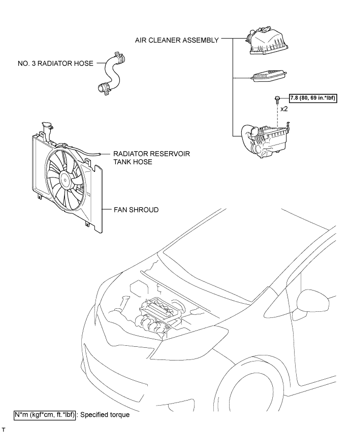 Yaris. Ncp93, 131.1Nz-Fe Cooling.Cooling System (For Sedan).Cooling Fan Motor (For Hatchback)  Components