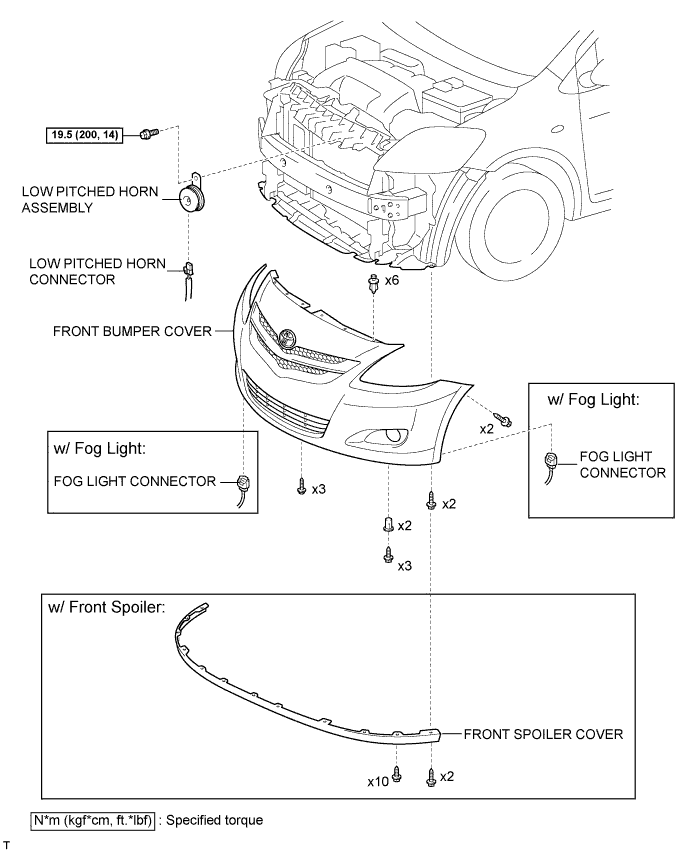 Yaris. Ncp93, 131.Horn.Horn System (For Sedan).Low Pitched Horn (For Sedan)  Components
