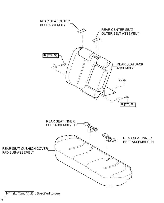Yaris. Ncp93, 131.Seat.Front Seat Assembly (For Sedan).Rear Seat Assembly (For Sedan 60/40 Split Seat Type Rh Side)  Components
