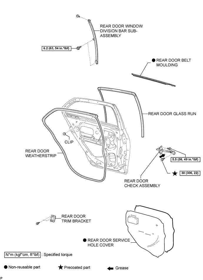 Yaris. Ncp93, 131.Door Lock.Power Door Lock Control System (For Sedan).Rear Door Lock (For Sedan)  Components