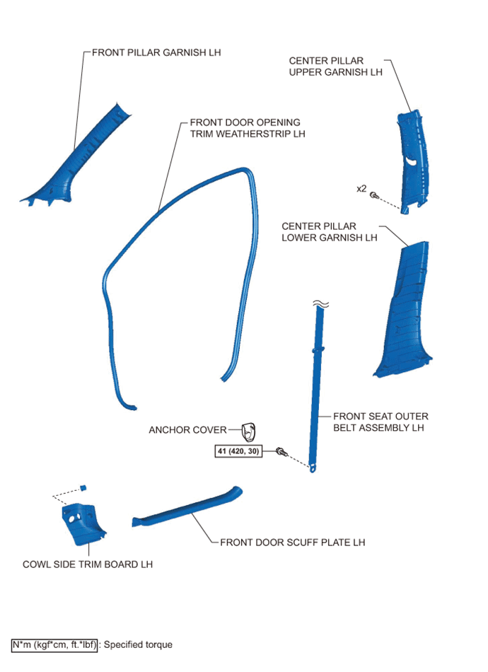 Yaris. Ncp93, 131.Interior Panels Trim.Upper Instrument Panel (For Sedan).Roof Headlining (For Hatchback 5 Door) Components