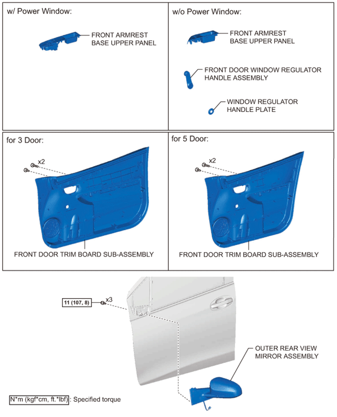 Yaris. Ncp93, 131.Mirror (Ext).Power Mirror Control System (For Sedan).Outer Rear View Mirror (For Hatchback)  Components