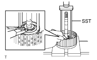 Yaris. Ncp93, 131.U340E Automatic Transmission Transaxle.Automatic Transaxle System (For Sedan).Automatic Transaxle Unit (For Sedan)  Reassembly