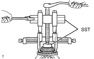 Yaris. Ncp93, 131.U340E Automatic Transmission Transaxle.Automatic Transaxle System (For Sedan).Differential Case (For Sedan)  Disassembly
