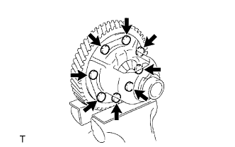 Yaris. Ncp93, 131.U340E Automatic Transmission Transaxle.Automatic Transaxle System (For Sedan).Differential Case (For Hatchback)  Disassembly