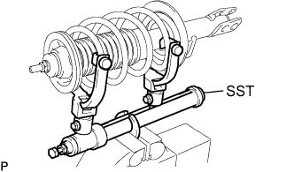 Yaris. Ncp93, 131.Front Suspension.Front Suspension System (For Sedan).Front Shock Absorber (For Hatchback)  Removal