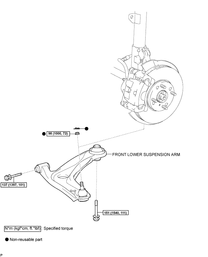 Yaris. Ncp93, 131.Front Suspension.Front Suspension System (For Sedan).Front Lower Suspension Arm (For Sedan Lh Side)  Components