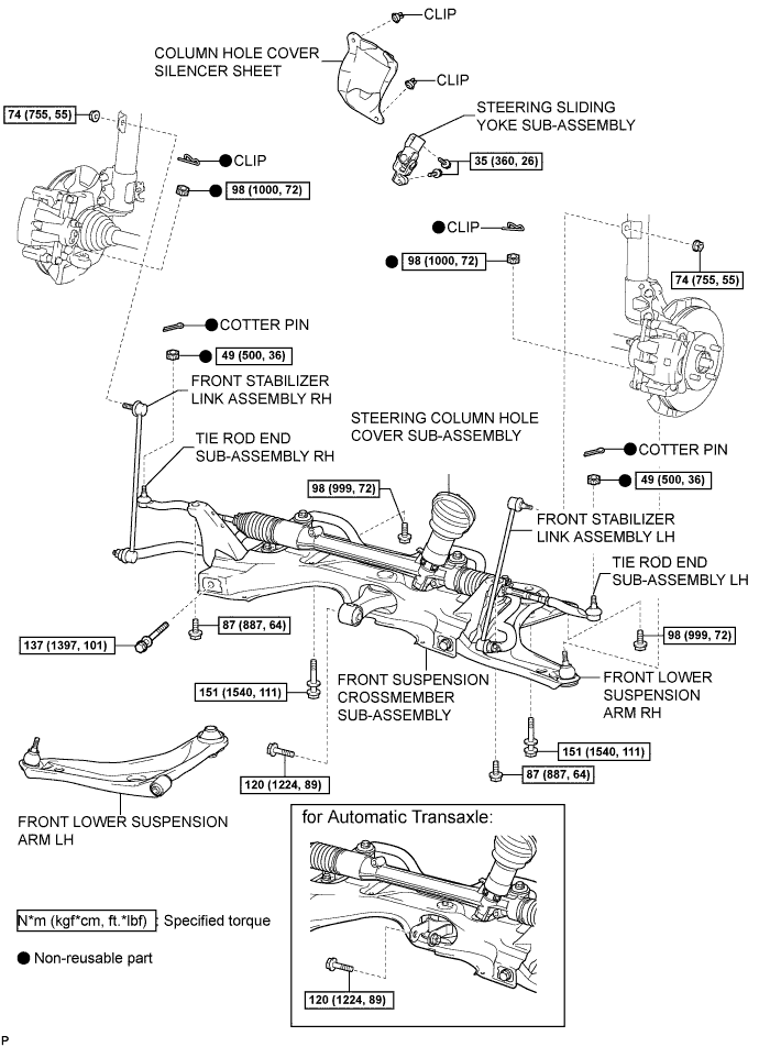 Yaris. Ncp93, 131.Front Suspension.Front Suspension System (For Sedan).Front Lower Suspension Arm (For Sedan Rh Side)  Components