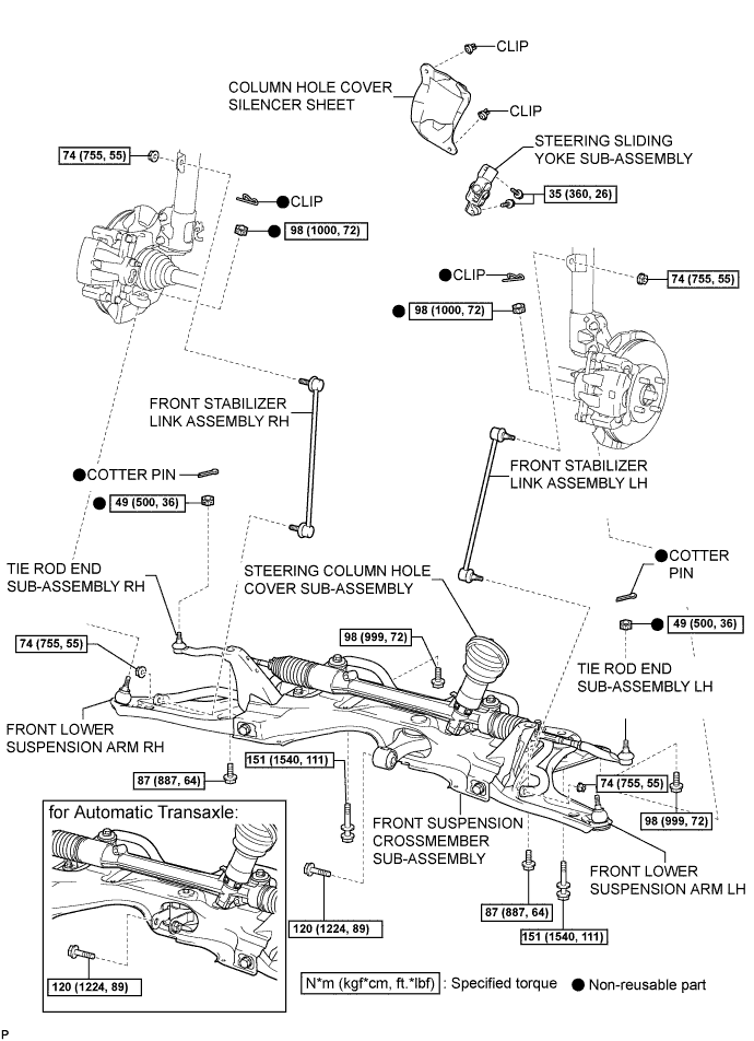 Yaris. Ncp93, 131.Front Suspension.Front Suspension System (For Sedan).Front Stabilizer Bar (For Sedan)  Components