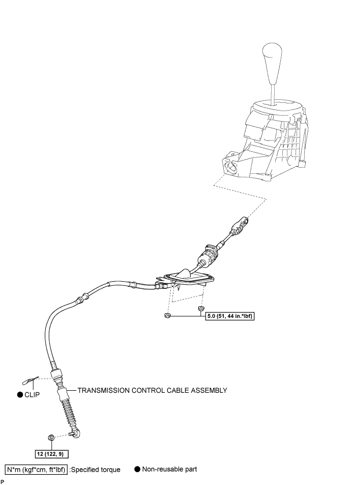 Yaris. Ncp93, 131.U340E Automatic Transmission Transaxle.Automatic Transaxle System (For Sedan).Transmission Control Cable (For Sedan)  Components