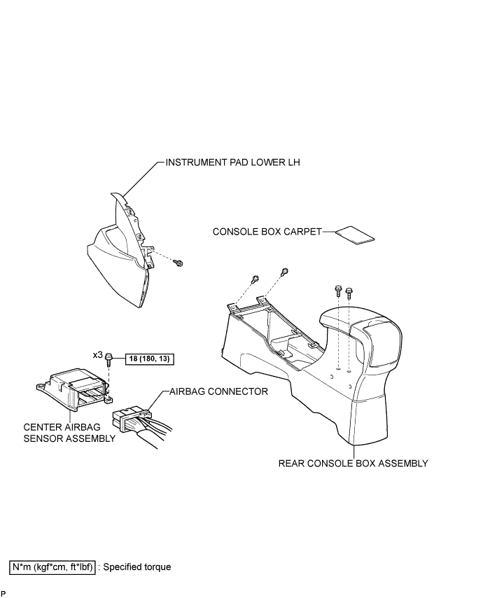 Yaris. Ncp93, 131.Supplemental Restraint Systems.Airbag System (For Sedan).Center Airbag Sensor Assembly (For Sedan)  Components