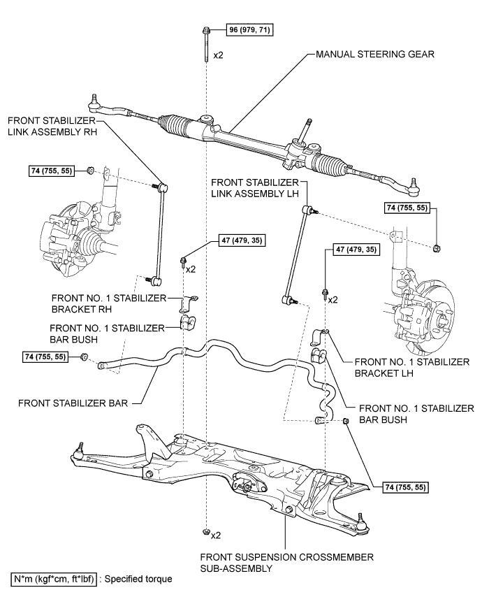 Yaris. Ncp93, 131.Front Suspension.Front Suspension System (For Sedan).Front Stabilizer Bar (For Hatchback)  Components