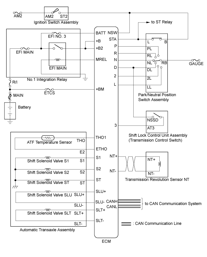 Yaris. Ncp93, 131.U340E Automatic Transmission Transaxle.Automatic Transaxle System (For Sedan).Automatic Transaxle System (For Hatchback) System Diagram