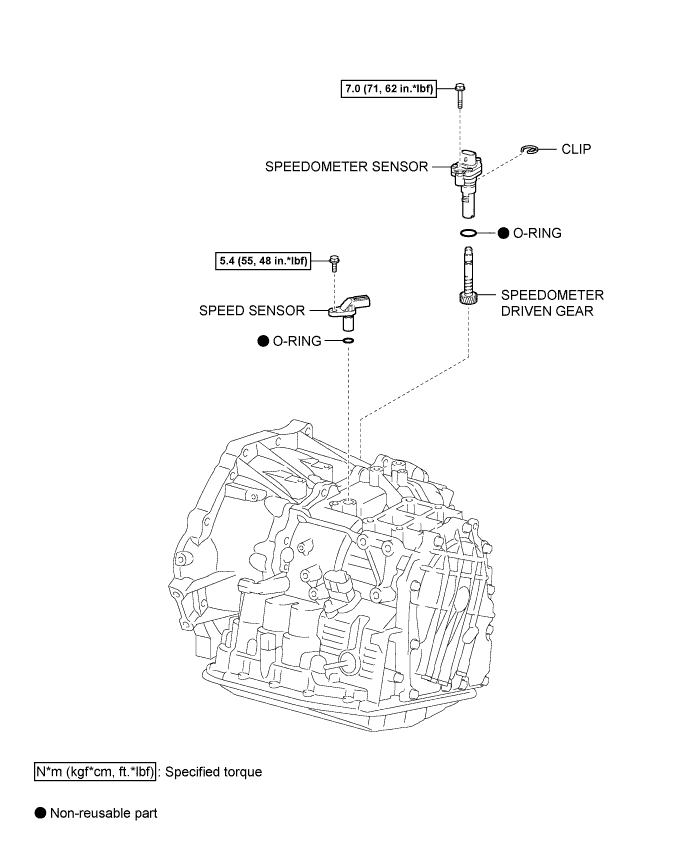 Yaris. Ncp93, 131.U340E Automatic Transmission Transaxle.Automatic Transaxle System (For Sedan).Speed Sensor (For Sedan)  Components