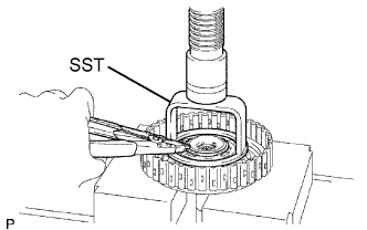 Yaris. Ncp93, 131.U340E Automatic Transmission Transaxle.Automatic Transaxle System (For Sedan).Automatic Transaxle Unit (For Sedan)  Reassembly
