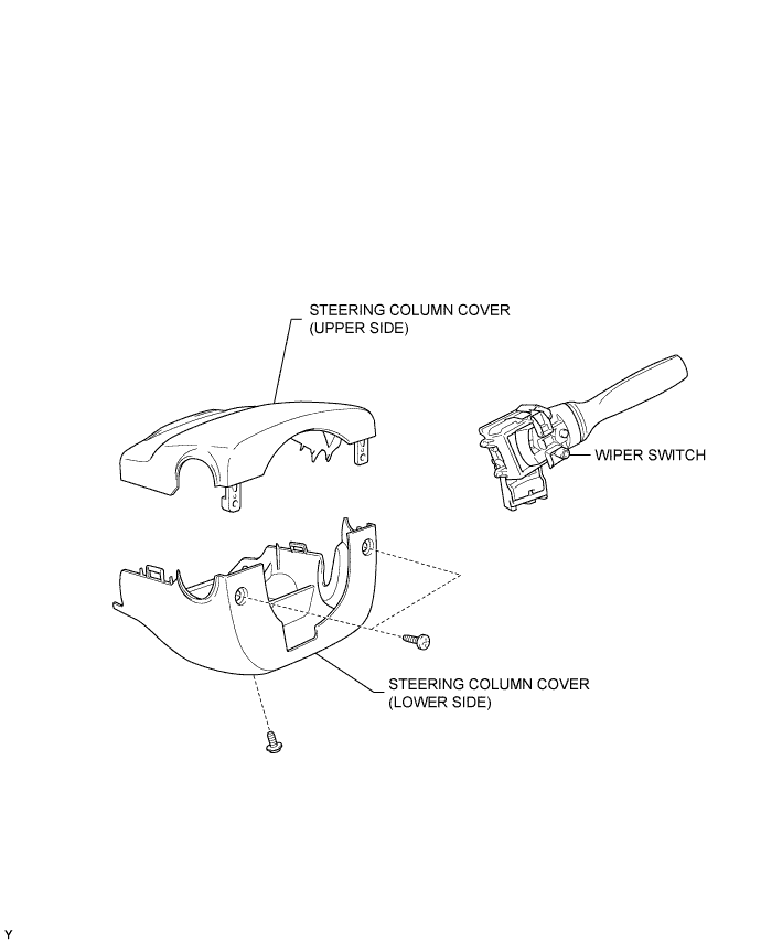 Yaris. Ncp93, 131.Wiper Washer.Wiper And Washer System (For Sedan).Wiper Switch (For Sedan)  Components