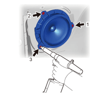 Yaris. Ncp93, 131.Audio Video.Audio And Visual System (For Sedan).Quarter Trim Speaker (For Hatchback)  Installation