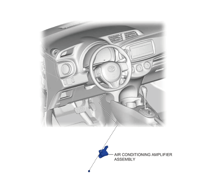 Yaris. Ncp93, 131.Heating Air Conditioning.Air Conditioning System (For Sedan).Air Conditioning Amplifier (For Hatchback)  Components