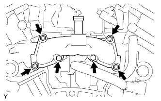 Install the rear water by-pass joint with the 2 bolts and 4 nuts. Cylinder head gasket 1GR-FE Installation