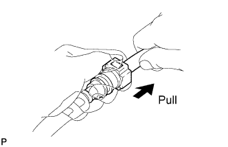 After having finished the connection, try to pull apart the pipe and the connector and confirm that they are securely connected. Engine assembly 1GR-FE Installation
