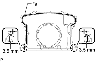 3UR-FE Engine unit - Reassembly. Apply seal packing in a continuous line as shown in the illustration.
