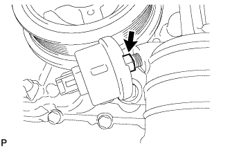 Land Cruiser. 3UR-FE Engine mechanical. Front crankshaft oil seal - Removal. Remove the oil pressure sender gauge.