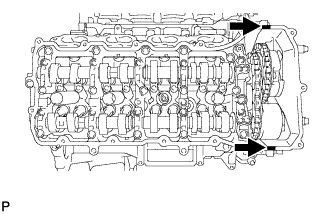 3UR-FE Engine unit - Reassembly. Apply seal packing as shown in the illustration.