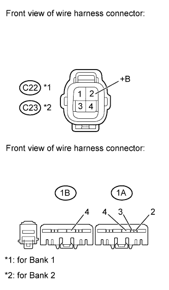 Diagnostic trouble code P0031 P0032 P0051 P0052 3UR-FE Land Cruiser Disconnect the C22 or C23 A/F sensor connector.