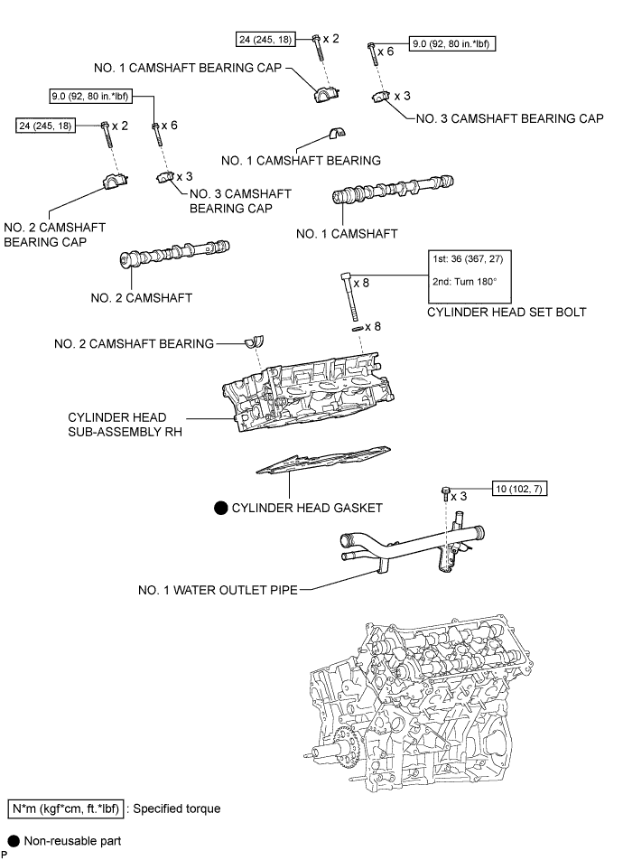 Engine unit 1GR-FE Components. Page 9