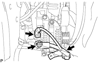 Land Cruiser. 3UR-FE Camshaft - Removal. Disconnect the generator connector.