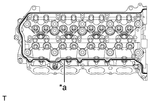 Land Cruiser. 3UR-FE Camshaft - Installation. Apply seal packing in a continuous line as shown in the illustration.