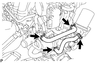 Install the oil cooler hose. Cylinder head gasket 1GR-FE Installation