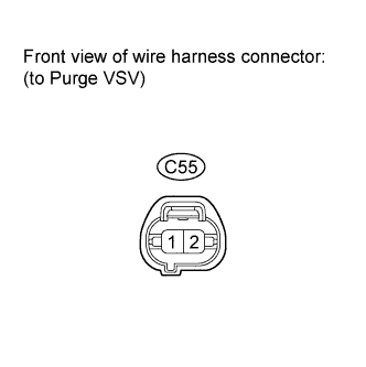 Diagnostic trouble code P0443 3UR-FE Land Cruiser Disconnect the purge VSV connector.